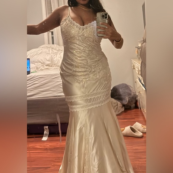 Rare Vintage Sue Wong Ivory Beaded Silk Gown!! - Picture 7 of 7